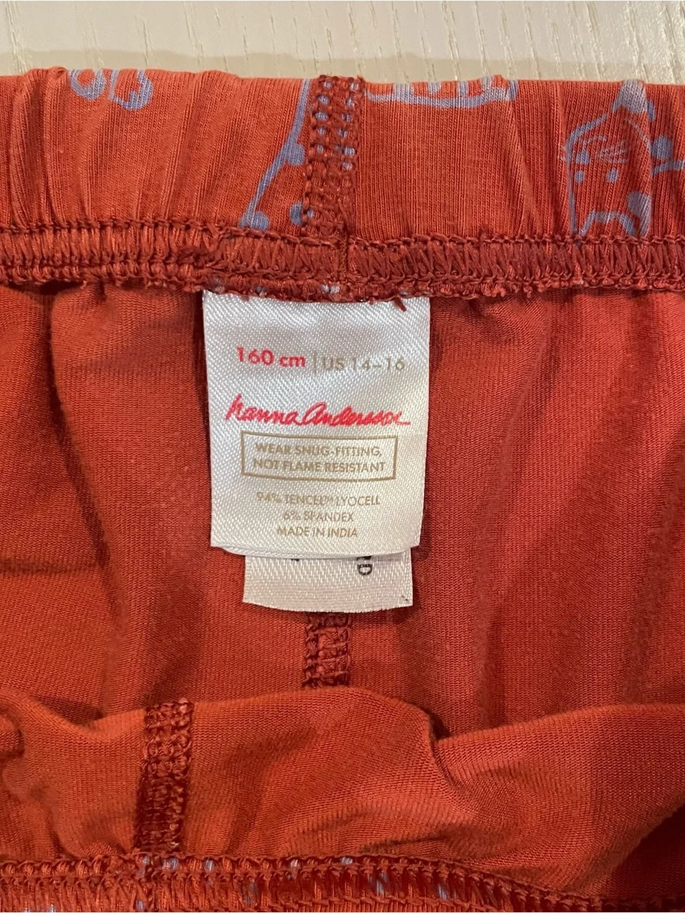 Hanna Andersson HannaSoft Stretch Pajama Set Wild Cat Amber Wood 14-16 160